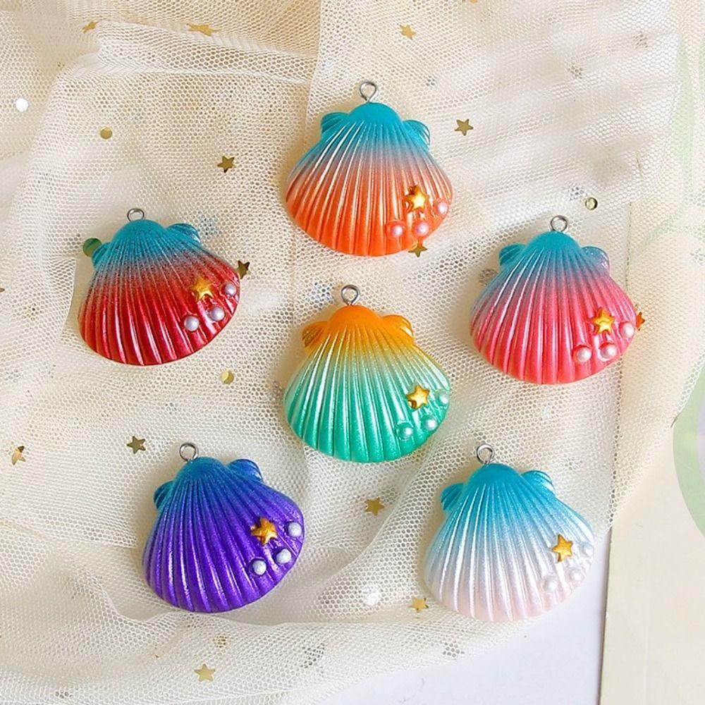 Pearl Simulated Sea Shell Gradient Color DIY Jewelry Accessory Resin Starfish  Jewelry Making