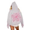 Teen Oversized Floral Y2k Ocean Hoodie Casual Plus Size Sweatshirt