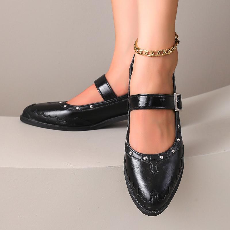 

Мода Мода Металлический Декор Искусственная Замша Мэри Джейн Женские Балетки Весна Лето Заклепки Ремешок на Щиколотке Танцевальные Лоферы для Ходьбы Обувь для Девочек 35 чёрный