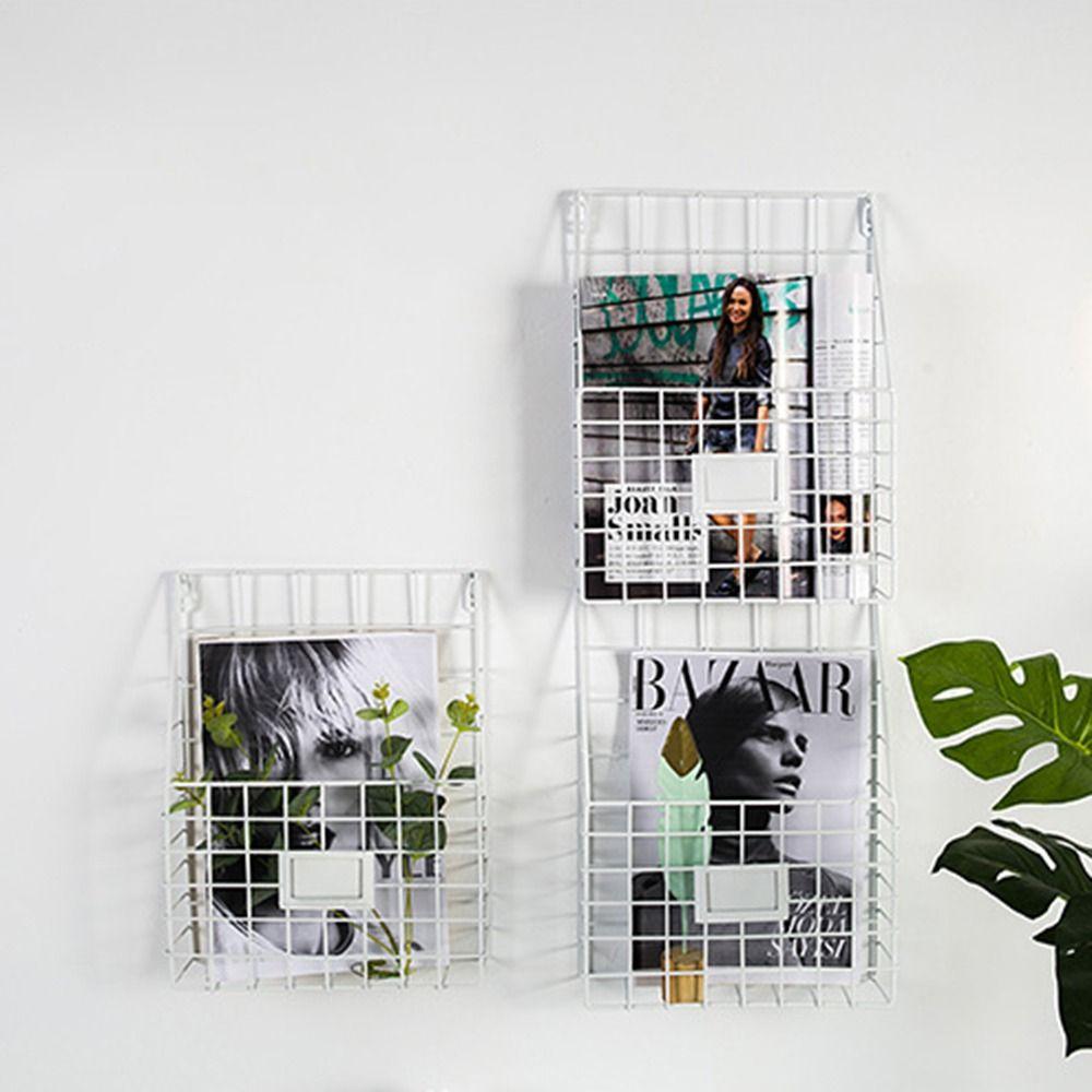 Metal Mesh Mail Organizer Easy To Install Wire Basket Useful Foyer Storage Shelf  Door