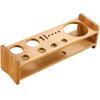 Compact 29cm Bar Essential Organizers Solid Wood Design Bartending Tool Shelf For Neat Cocktails Preparation Space