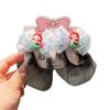 2PCS Fashion Headdress Ballet Hair Net Spring Clip Hair Bun Cover Girls Elastic Hair Net  Kids