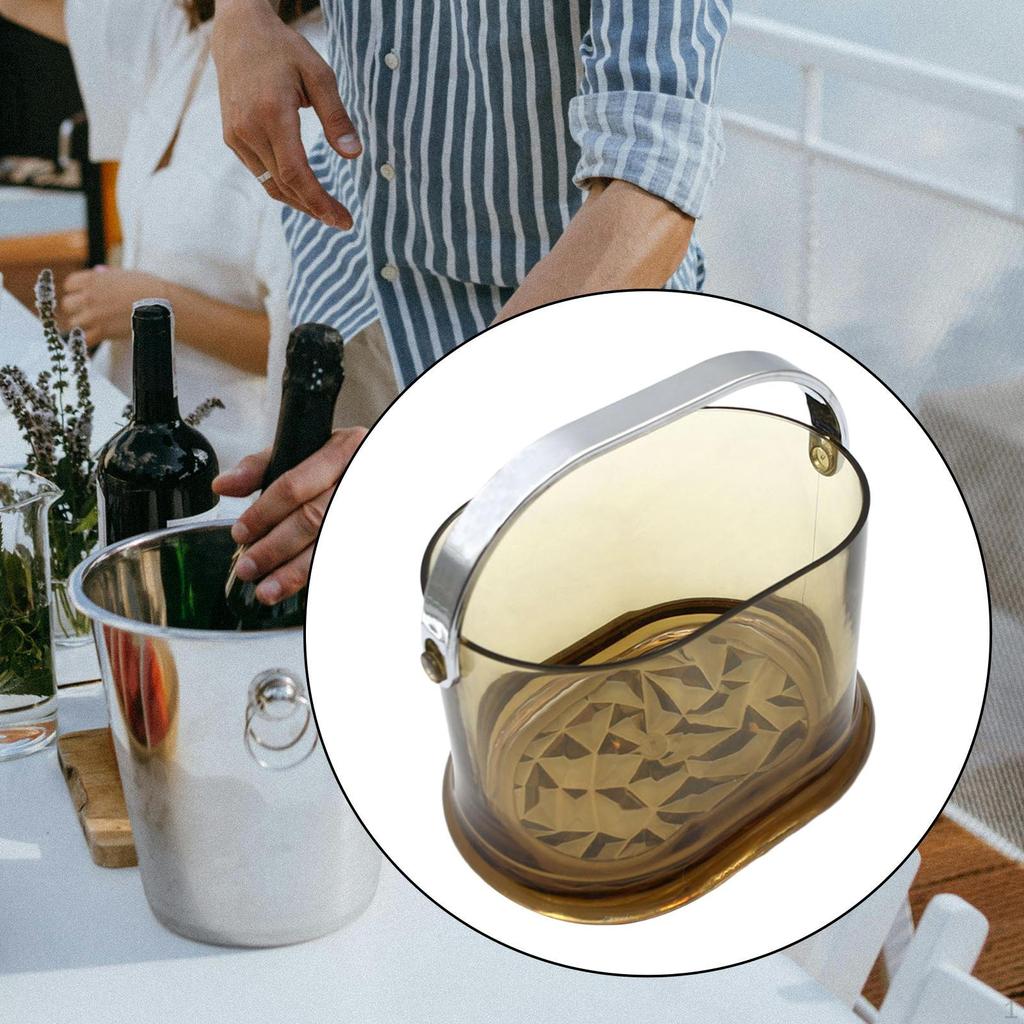 2.5L Ice Cube Container, Acrylic Champagne Wine Bucket, Beverage Chilling Tub, Bucket for Hotel