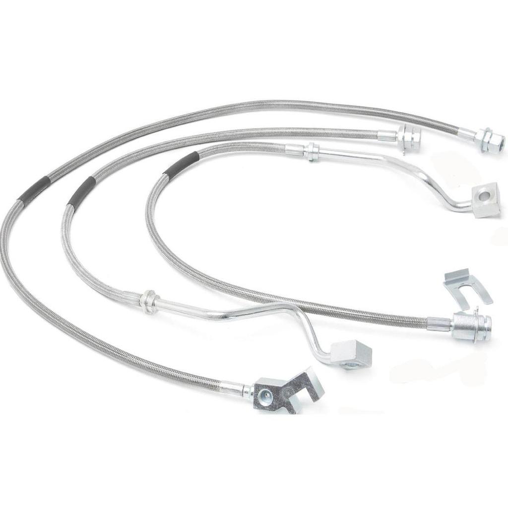 Professional Front Brake Lines Replacement Kit Stainless for 1500 2500 3500 HD Vehicle Upgrade