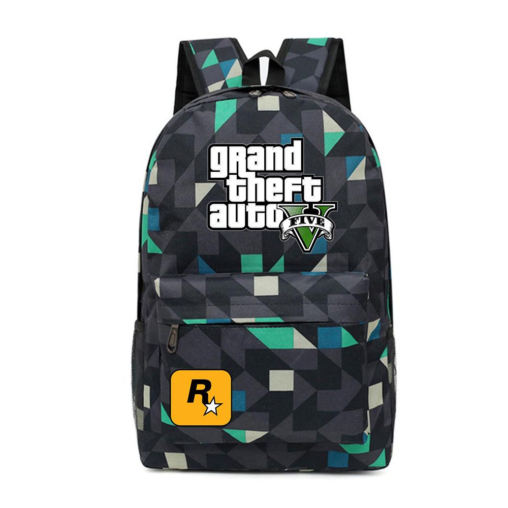 Anime Game Merchandise Grand Theft Auto Schooltas Oxford Stof Rugzak Student Rugzak