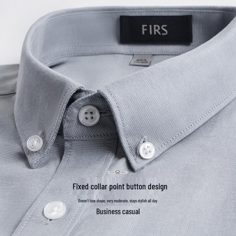 Men's Summer Tencel Cotton Oxford Short-Sleeve Shirt