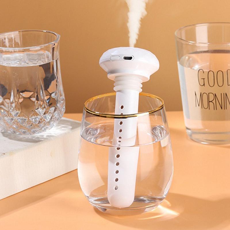 USB Bærbar Luftfukter Diamantflaske Aroma Diffuser Mist Maker For Hjemmekontor Luftfukting Avtakbar