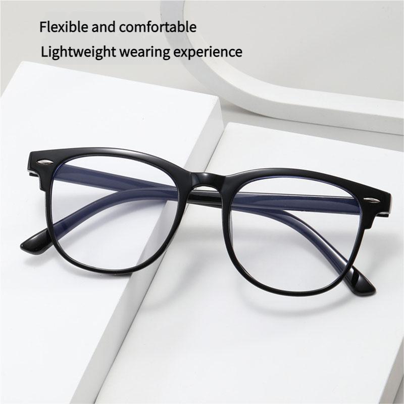 1PC Non-Prescription Blue Light Glasses Retro Square Frame Fashion Accessory for Computer Eye Protection UV Blocking Unisex