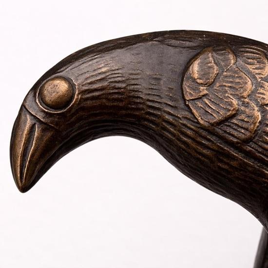 Style Walking Stick with Rosewood Wooden Cane and Raven Bird Brass Handle