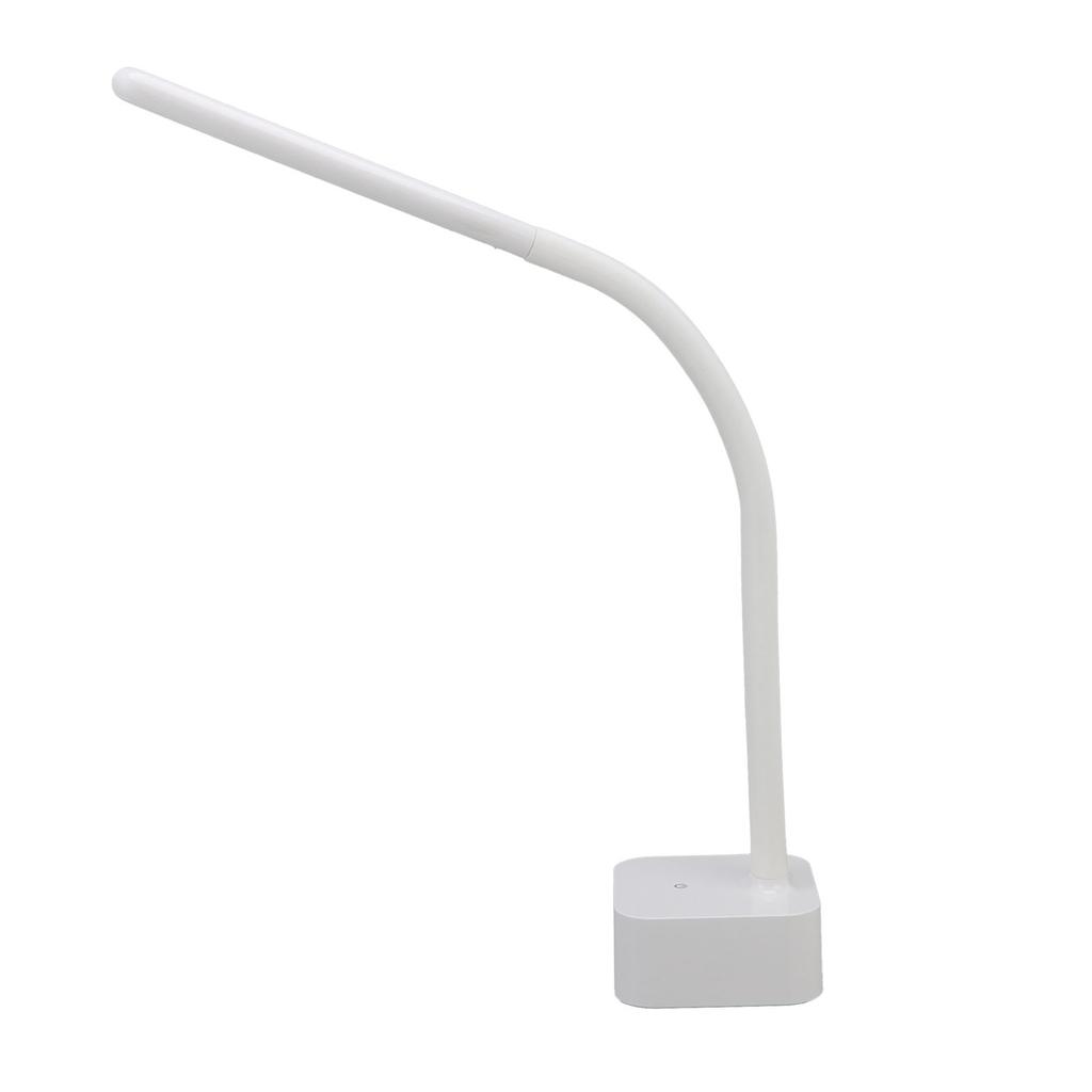 LED Schreibtischlampe 3 Stufen Dimmung Augenschutz Weicher Silikonarm LED Anzeige Wecker Schreibtischlampe