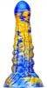 Fantasy Ninja Dildo 16 X 5.2cm Blue-Gold - MetallicAnal - Unusual Dildos