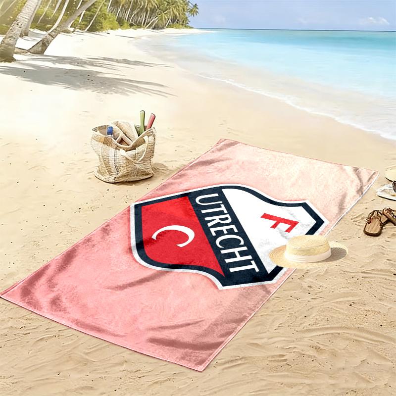 FC Utrecht Print Beach Towel, Large Soft Quick Dry Towel for Beach Camping Swimming
