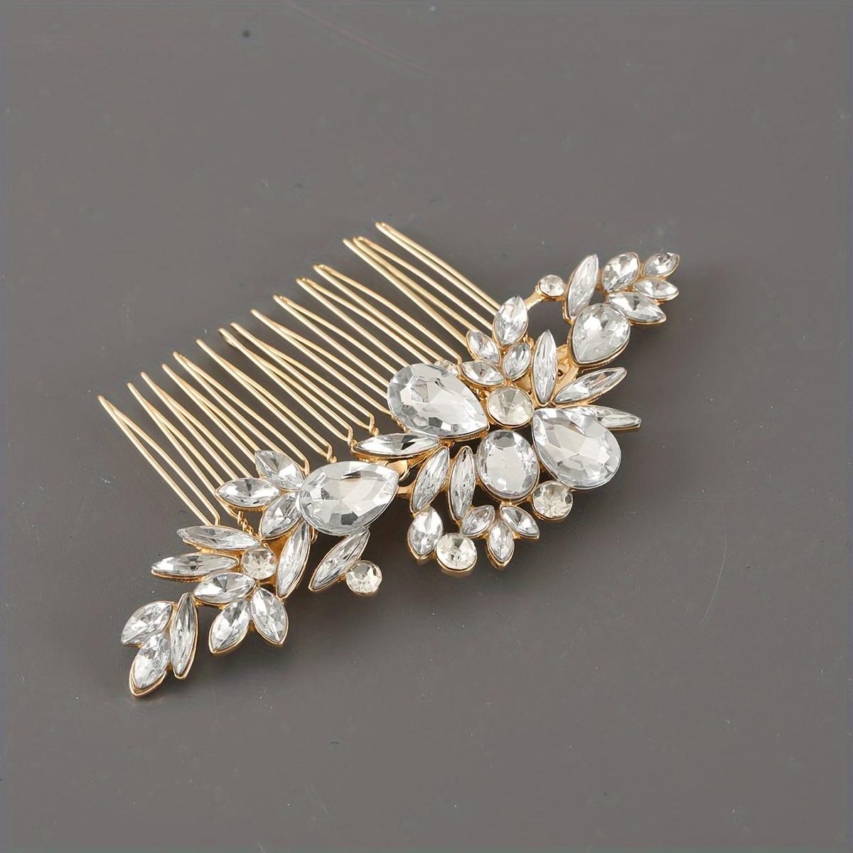 

Large Eye Accessories with Rhinestones Arranged for Wedding Season Gifts, Party Gifts, Metal Hair Combs, Hair Ornaments, And Headpieces. білий