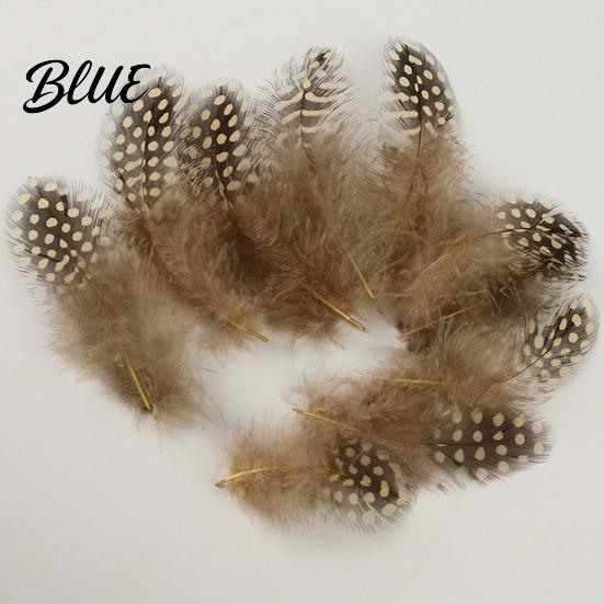 Feather Decorations for Colors 4.5-10cm Natural Chicken Guineahen Feathers Crafts 50Pcs Tail Bright Colored DIY