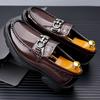 New Men's Luxury Leather Shoes Genuine Leather Dress Shoes Fashion Loafers Slip-on Comfy Casual Business Shoes Fomal Mocassins