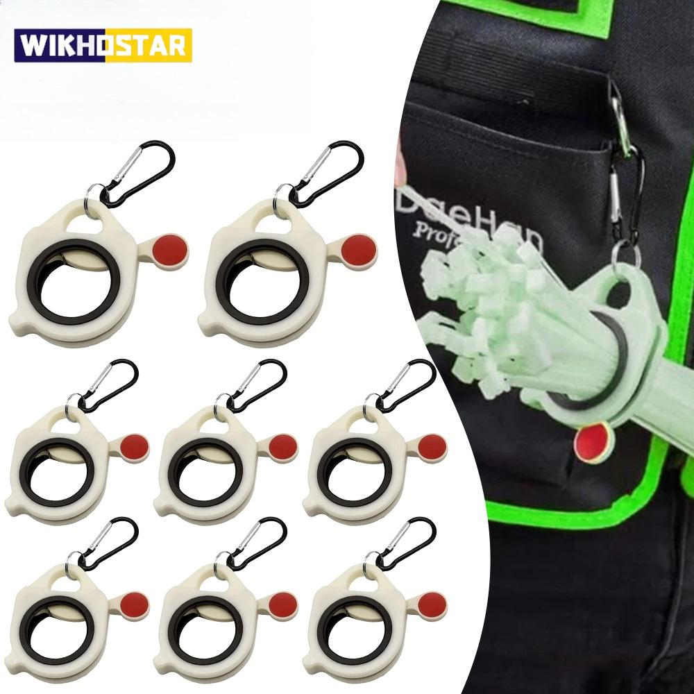 5pcs Fluorescent Cable Tie Organizer Storage Cable Tie Holder Portable Cable Tie Storage Tool Electrical Wire Tie Organizer