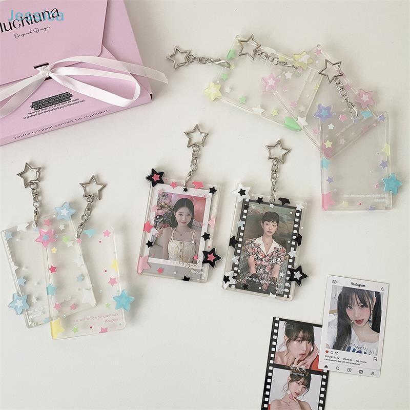 3 Inch Pocard Holder Colorful Star Card Holder Idol Po Storage Card Display Protective Pendant Card Organizer Gifts