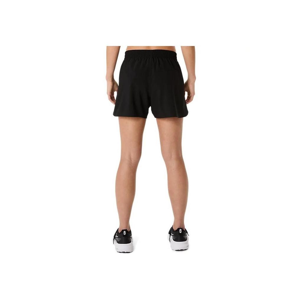 Asics Silver 4In Shorts Solid Quick-Dry Breathable Casual Shorts Women Shorts Black 2012D151-001