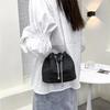 Sparkling Rhinestone Embellished Drawstring Crossbody Bag for Women Multi-Functional Bucket Purse with Detachable Chain Strap