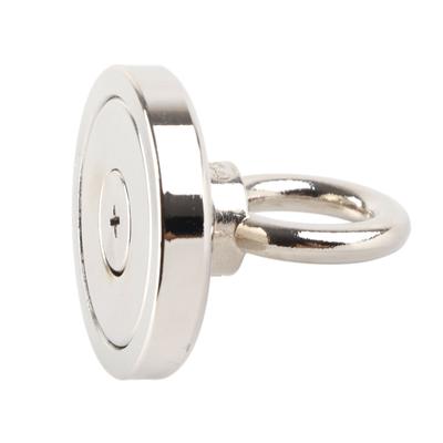 Fishing Magnet Strong Magnetic Stainless Steel Surface 165.3lb Pulling Force Magnet for Underwater