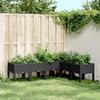 VidaXL Planter with Legs, Raised Bed, Flower Box, Plant Pot Garden Patio Terrace Backyard Outdoor, Black 367908