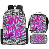 Battle of the Twin Cities Arcane Children's School Bag Pencil Case Backpack Elementary School Cartoon Backpack Three-piece Set