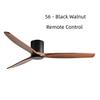 42-60" Modern Whisper-Quiet Villa Hotel Decoration Fan Commercial Ceiling Fan Style Solid Wood Blades Electric Fan