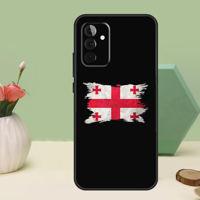 Georgia Grunge Flag For Samsung Galaxy A36 A56 A54 A34 A14 A06 A16 A26 A12 A32 A52 A13 A33 A53 A15 A35 A55 Case