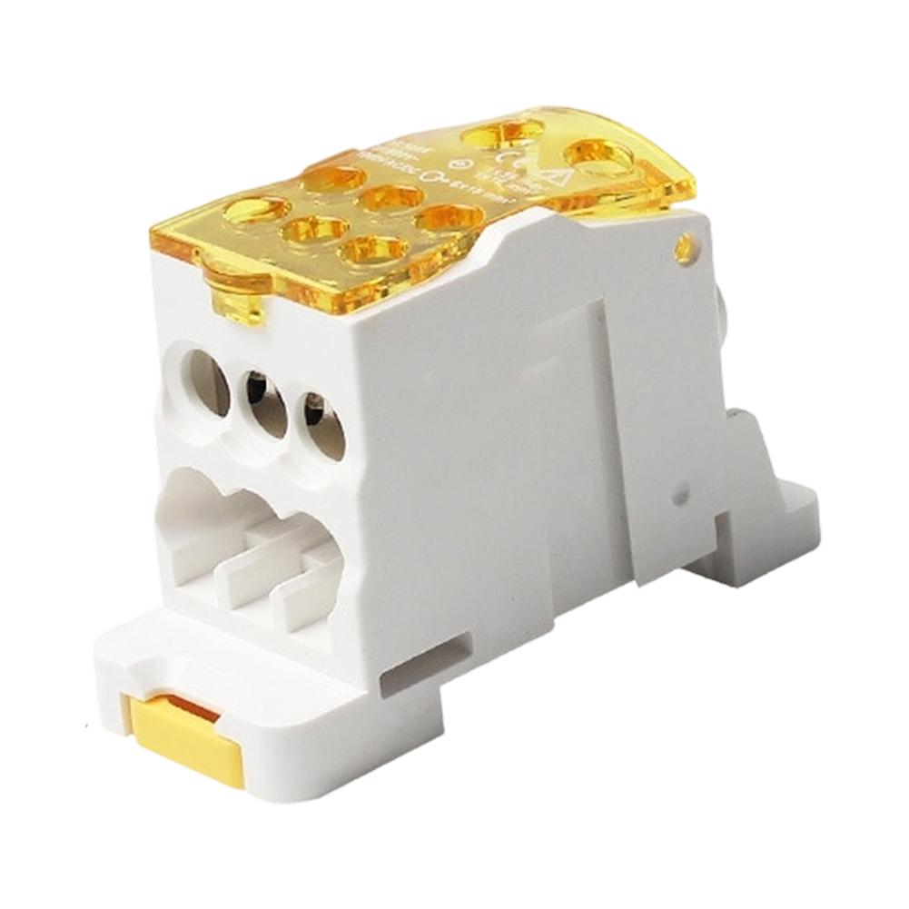 125A DIN Rail Mountable Power Distribution Junction Box with Tin Plated Brass Guide Rail and Multi Channel Output Options