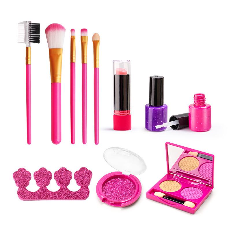 Pigmentfreies Kinderschminkset: Lippenstift, Puder, Lidschatten, Accessoires