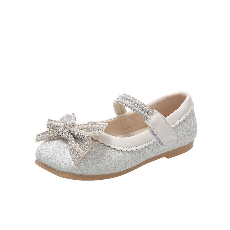 Girls princess shoes spring and autumn 2025 new children's shoes small leather shoes soft sole girls crystal shoes women's treasure dress shoes