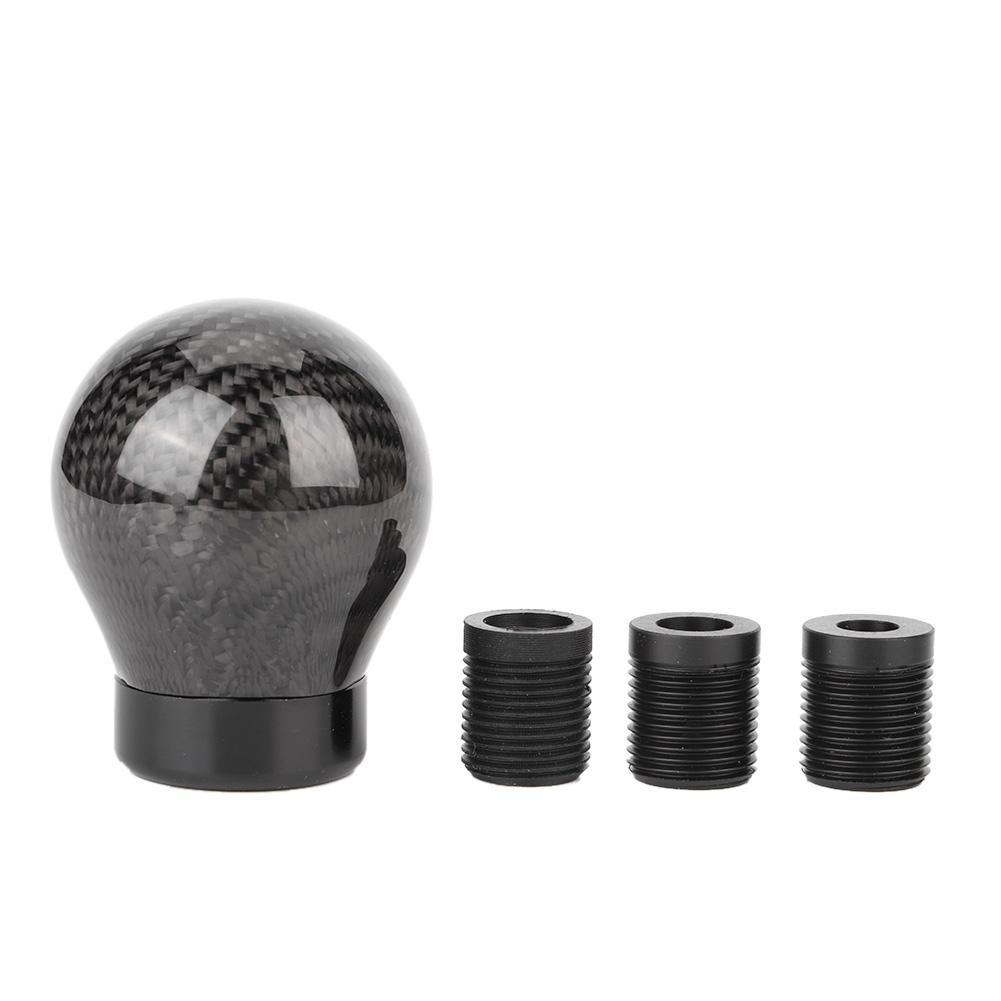 Pommeau de levier de vitesse style fibre de carbone universel Couvercle de levier Accessoire de modification de voiture Black gray