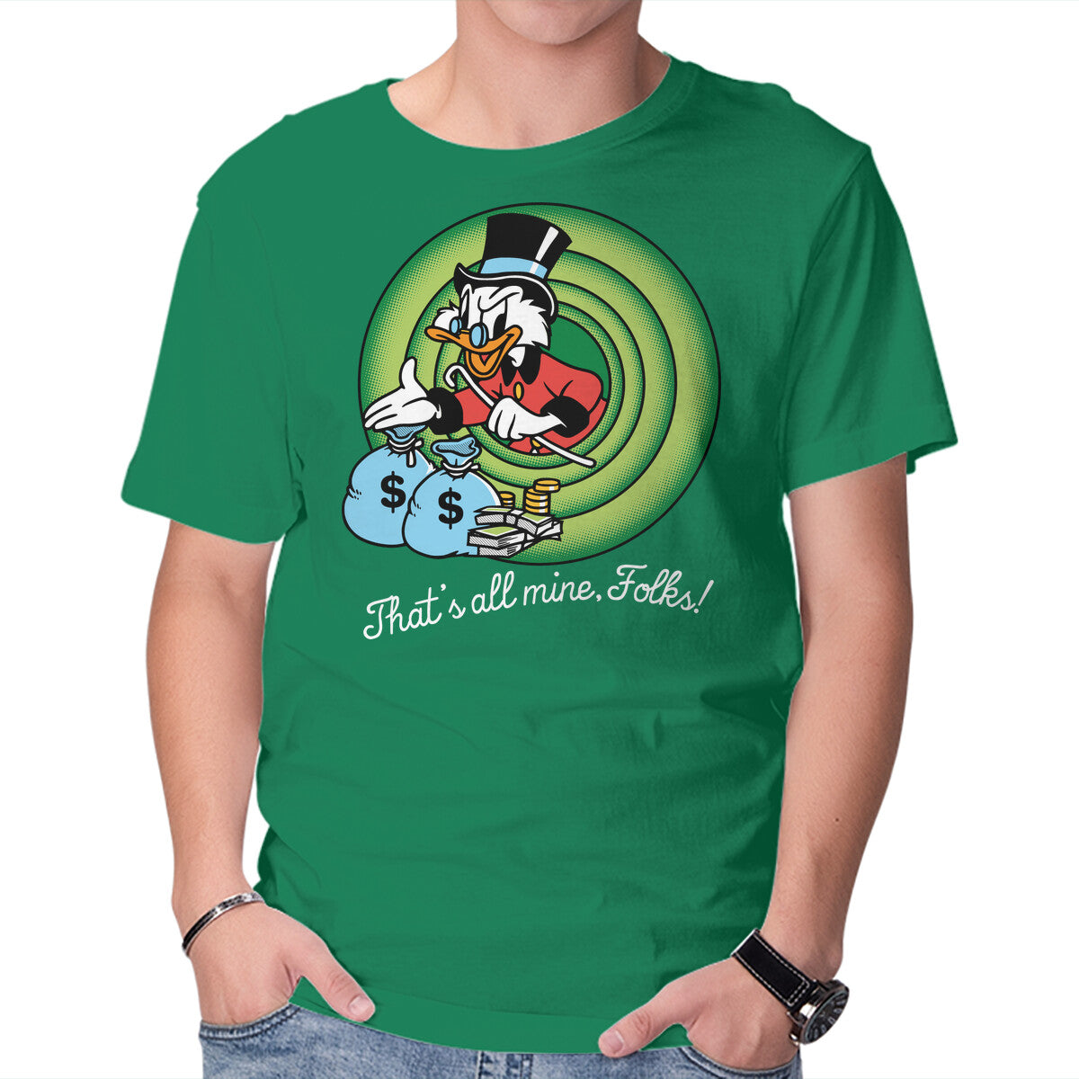 Unisex Crew Neck T-Shirt A Bit Greedy Graphic Short Sleeve Casual Tee M