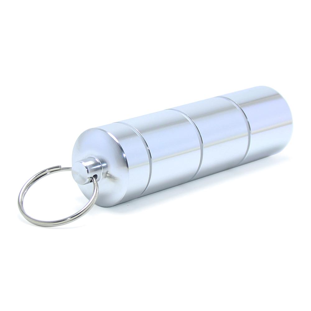4 Compartments 1 Day Precision Aluminum Pill Case Holder Medicine Box Capsule Container Key Chain Travel Pill Organizer Keyring