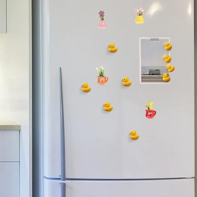 10 Bucăți Rățușcă Galbenă Mică Magnet de Frigider Casă Birou Bucătărie Dulap Frigider Magnetic 3D Desene Animate Rățușcă Decorațiune Ornament