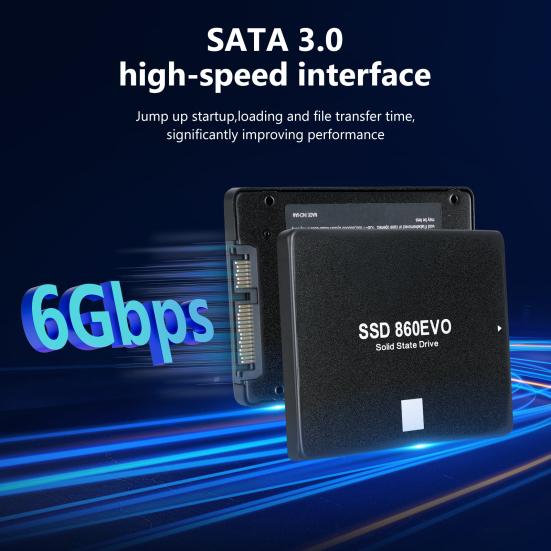 860 EVO SATA 3 2.5-inch SSD 1/2/4TB Maximum Read 545MB/s Max Write 530MB/s PC Computer Desktop Laptop Internal Solid State Drive Replacement