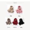 Damen Weicher Reiner Kaschmir Koreanischer Stil Ausgestanzter Rosa Schal für Herbst und Winter