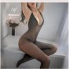Sex Underwear Sexy Low-cut Neck Stockings Onesie Set Open Crotch Passion Seduction Perverted Hand-torn Socks Women
