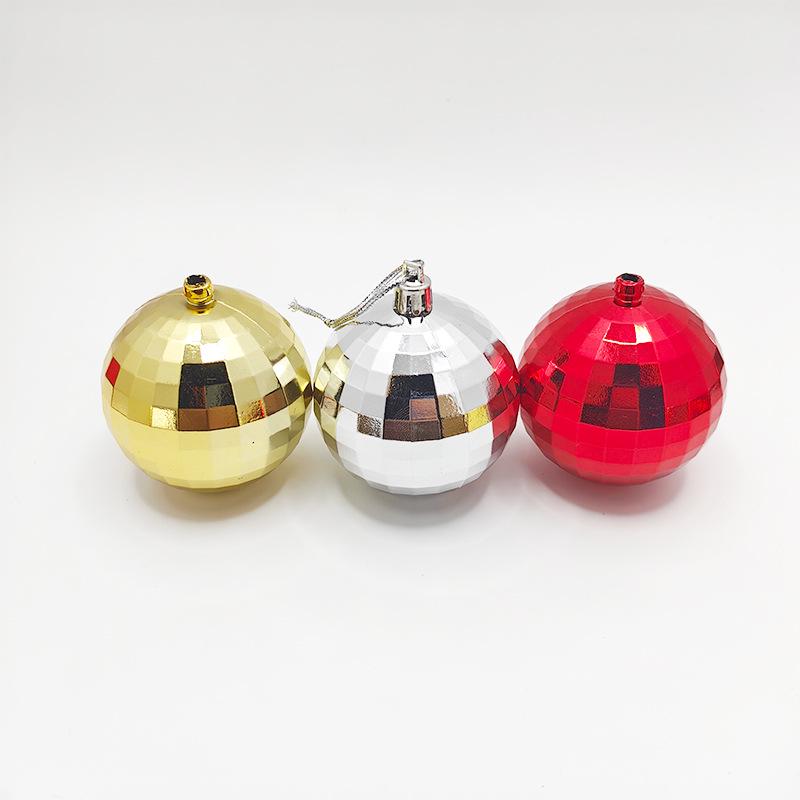 Electricity-Plated Checkered Christmas Tree Ornaments - Special-Shaped Balls and Pendants for Holiday Decoration