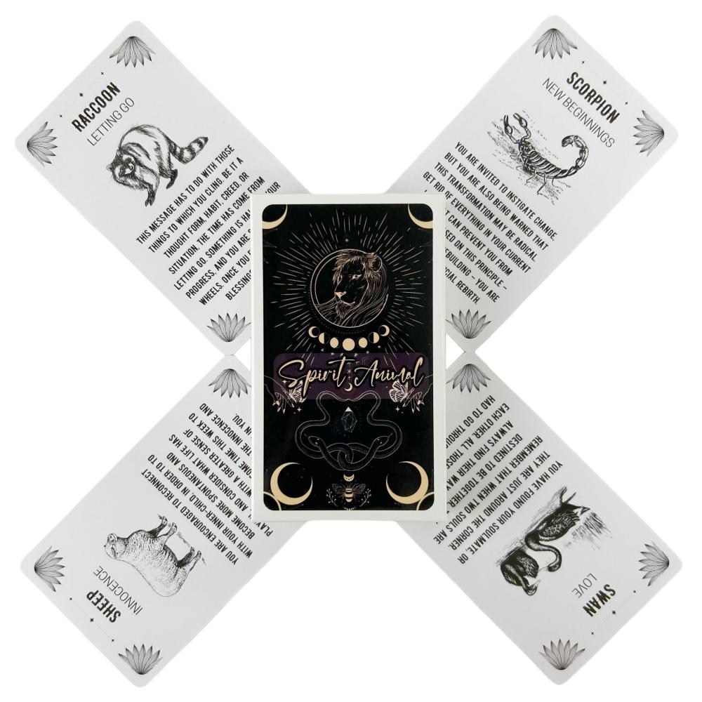 Spirit Animals Oracle Cards Divination Deck English Vision Edition Tarot Board Playing Game For Party