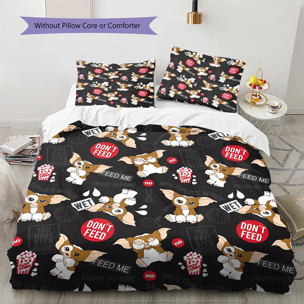 Gremlins Pattern Bedding,Quilt Set Quilt Cover Pillowcase Home Birthday Gift (1 * duvet cover + 2 * pillowcase, without core)