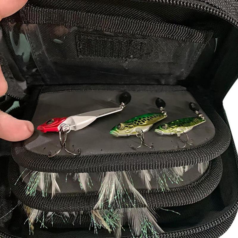 Portabale Fishing Lure Storage Bag Waterproof Fishing Gear Bag Lure Organizer Bag Bait Wallet Case for Organizing Fishing Access