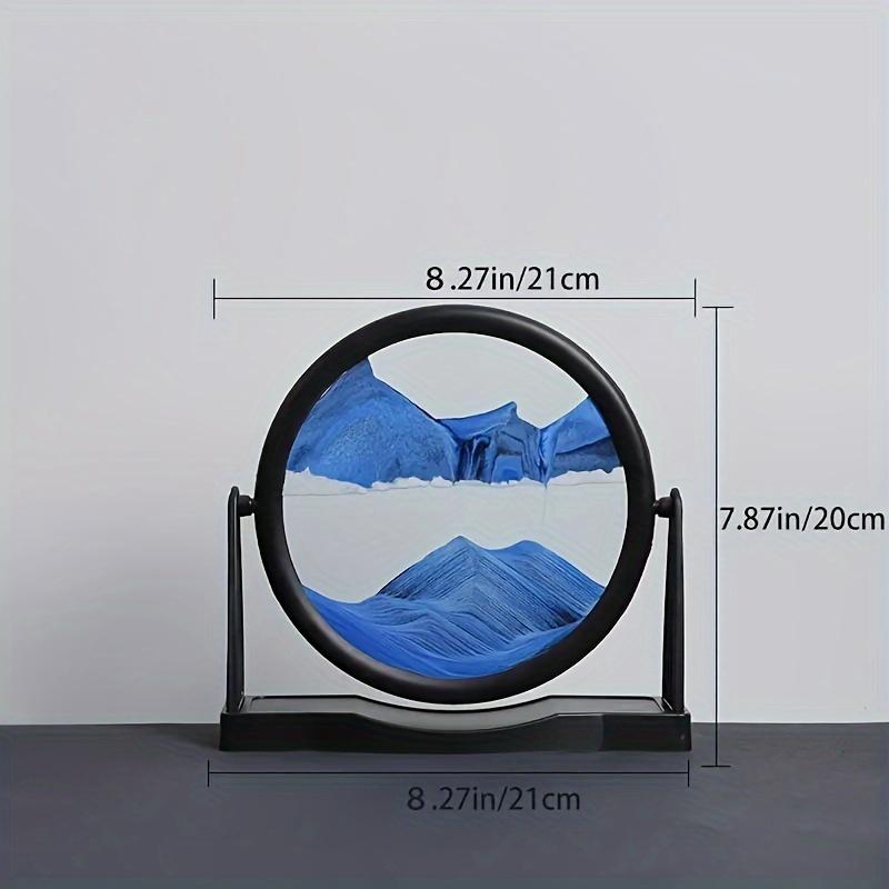 8 inches Quicksand Painting Ornaments Hourglass, Living Room TV Cabinet Wine Cabinet Desktop Decorations, Creative Luxury Gift