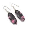 Natural Rhodonite Gemstone 925 Sterling Silver Jewelry Earring 2.01" AE-11971