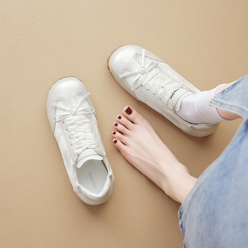 Augustine Ballet Training Shoes Women's 2025 New Summer Flat-bottomed Platform Sports Forrest Gump White Shoes Casual Shoes