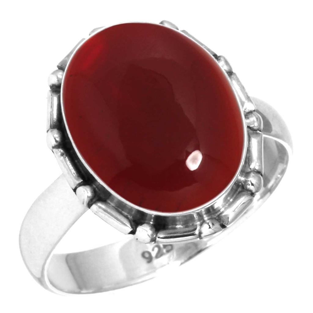 925 Sterling Silver Ring Women Gemstone Handmade Jewelry Valentine's Day Gift Amber Amethyst Black Onyx Carnelian Garnet Quartz Green Onyx Gold Stone