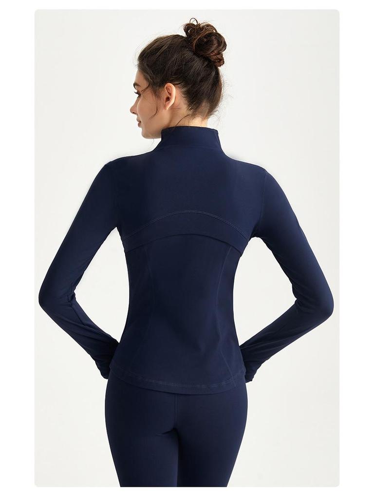 LAHN Women's Long Sleeve Quick Dry Slim Fit Yoga Jacket - Autumn/Winter Athletic Wear