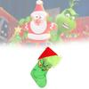 Grinch Green Christmas Stocking Adorable Plush Glow In The Dark Candy Bag Decoration