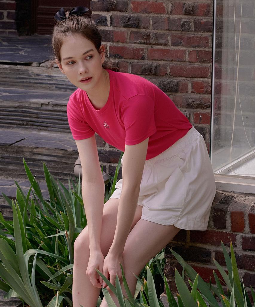BIBYSEOB Basic Tight T-Shirt Pink [T42]