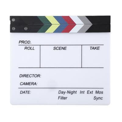 Filmklappe Regisseur Dreharbeiten Klappe Klapptafel Foto-Requisite zur Dekoration 30x27cm /